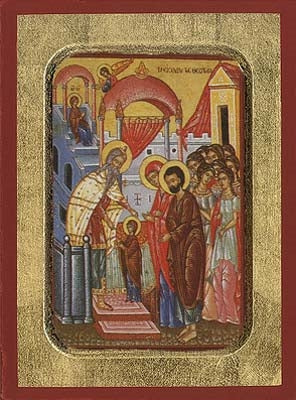 The Presentation of the Virgin in the Temple Greek Orthodox Icon