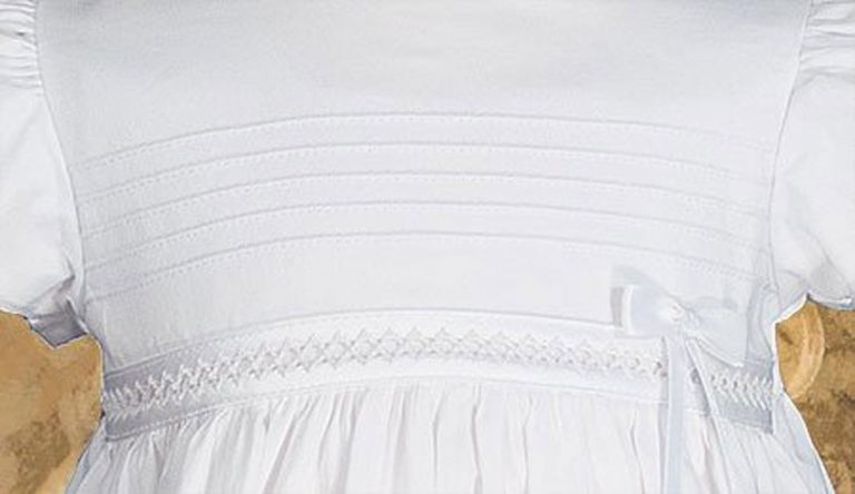 Girls 30 White Cotton Dress Christening Gown Baptism Gown with Lace Girls 30 White Cotton Dress Christening Gown Baptism Gown with Lace