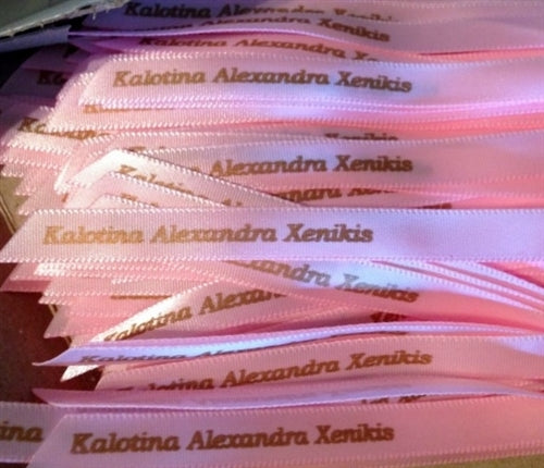 Pink Fabric Custom Imprinted Awareness Ribbons – 250 ribbons / bag