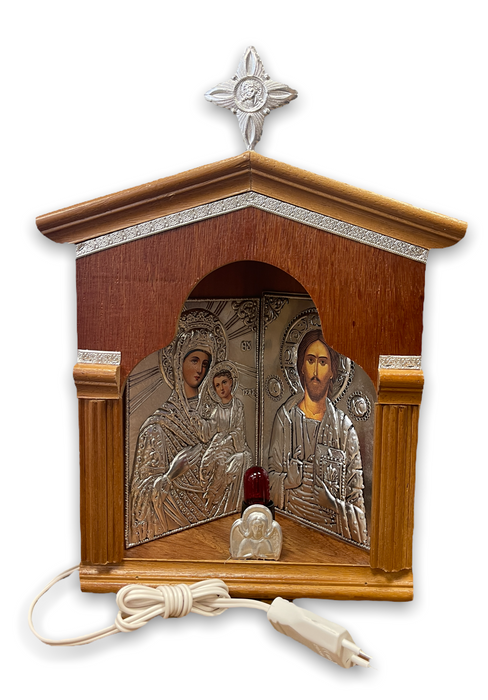 Orthodox Traditional Iconostasis - Corner Placement Electric Iconostasis