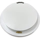 Stefanothiki Circular White Wooden Case With Gold Silver Icon