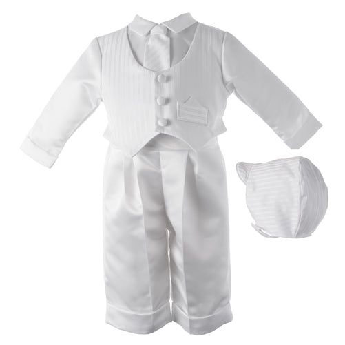 Satin Striped vest with straight leg pant  (0-9 Months)