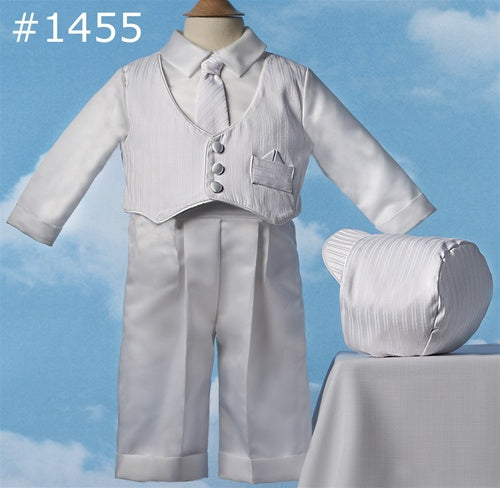 Satin Striped vest with straight leg pant  (0-9 Months)