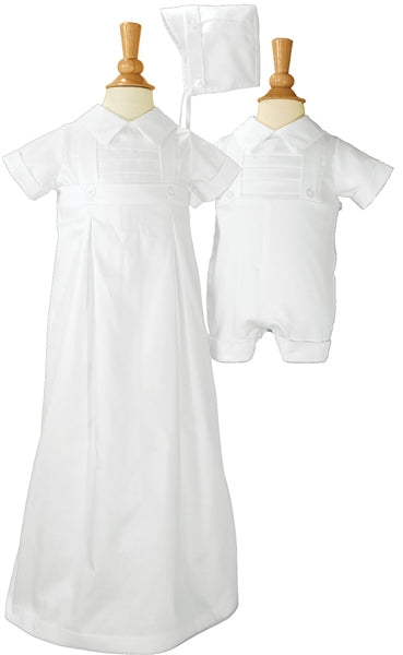 Boys 100% Cotton Convertible Christening Set