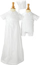 Boys 100% Cotton Convertible Christening Set