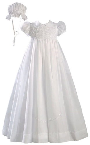32" Hand Smocked Cotton Gown