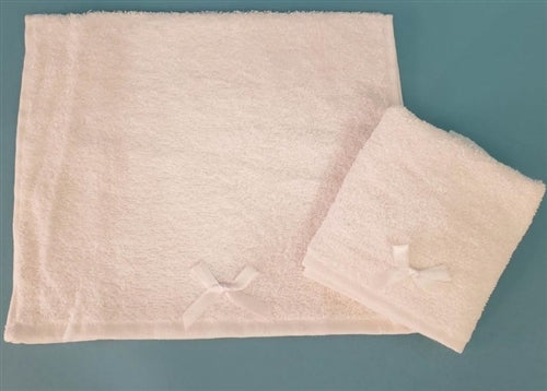 3 Piece Towel Set - Simple and Chic Girl's White