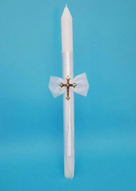 Corinth Cross Thick Stem Candle