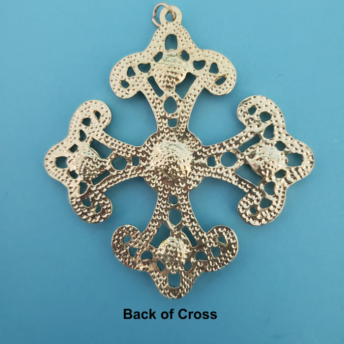 Centerpiece - Orthodox Cross with Emerald Jewels - Large or Small